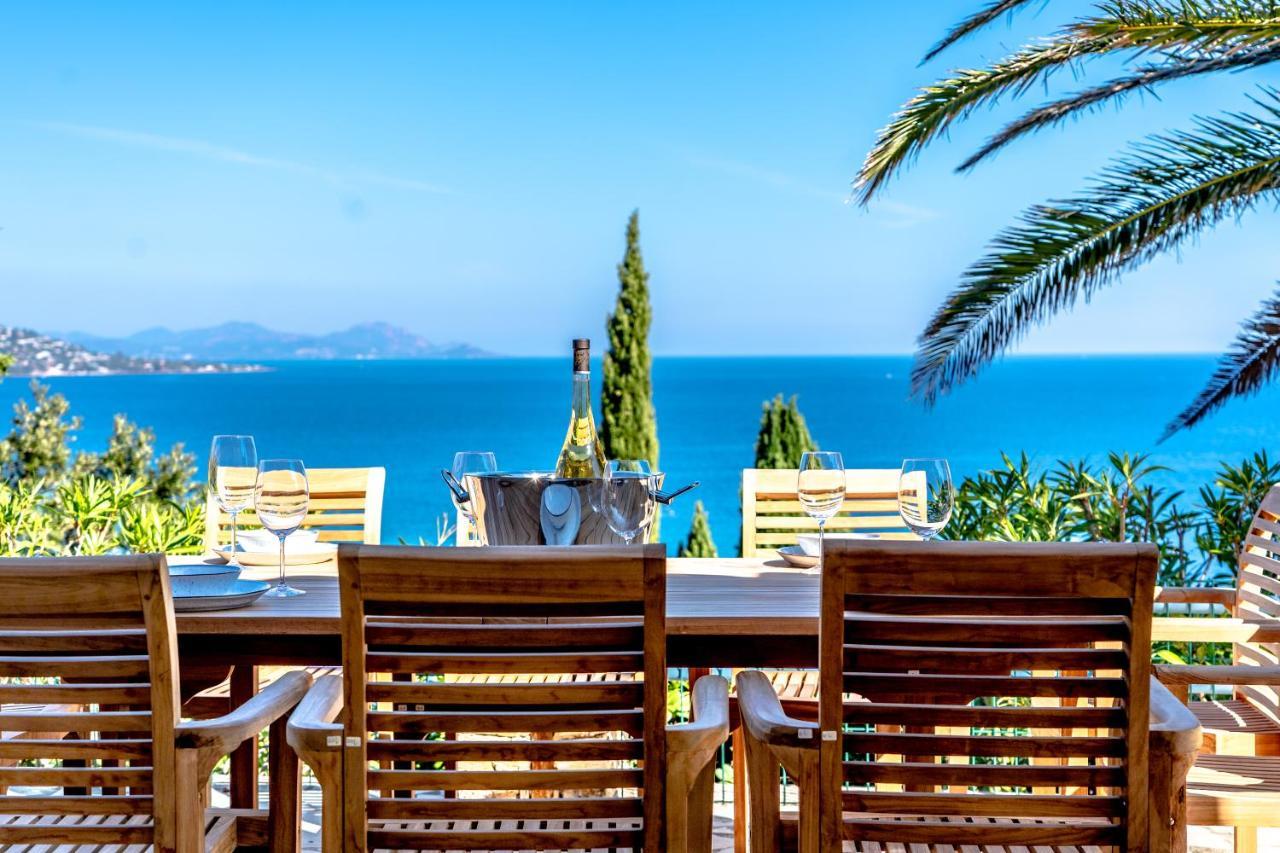 Superbe Villa, Incroyable Vue Mer, Piscine Chauffee, Climatisee Sainte-Maxime Buitenkant foto
