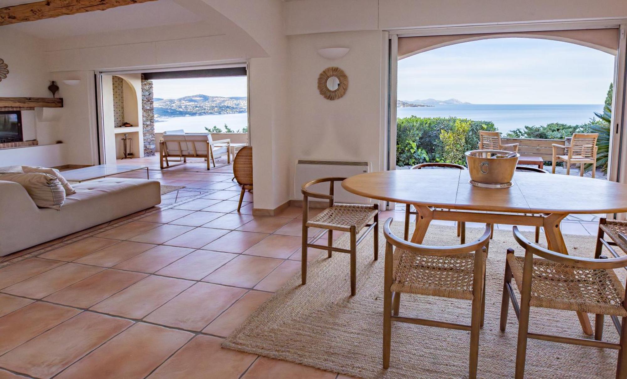 Superbe Villa, Incroyable Vue Mer, Piscine Chauffee, Climatisee Sainte-Maxime Buitenkant foto