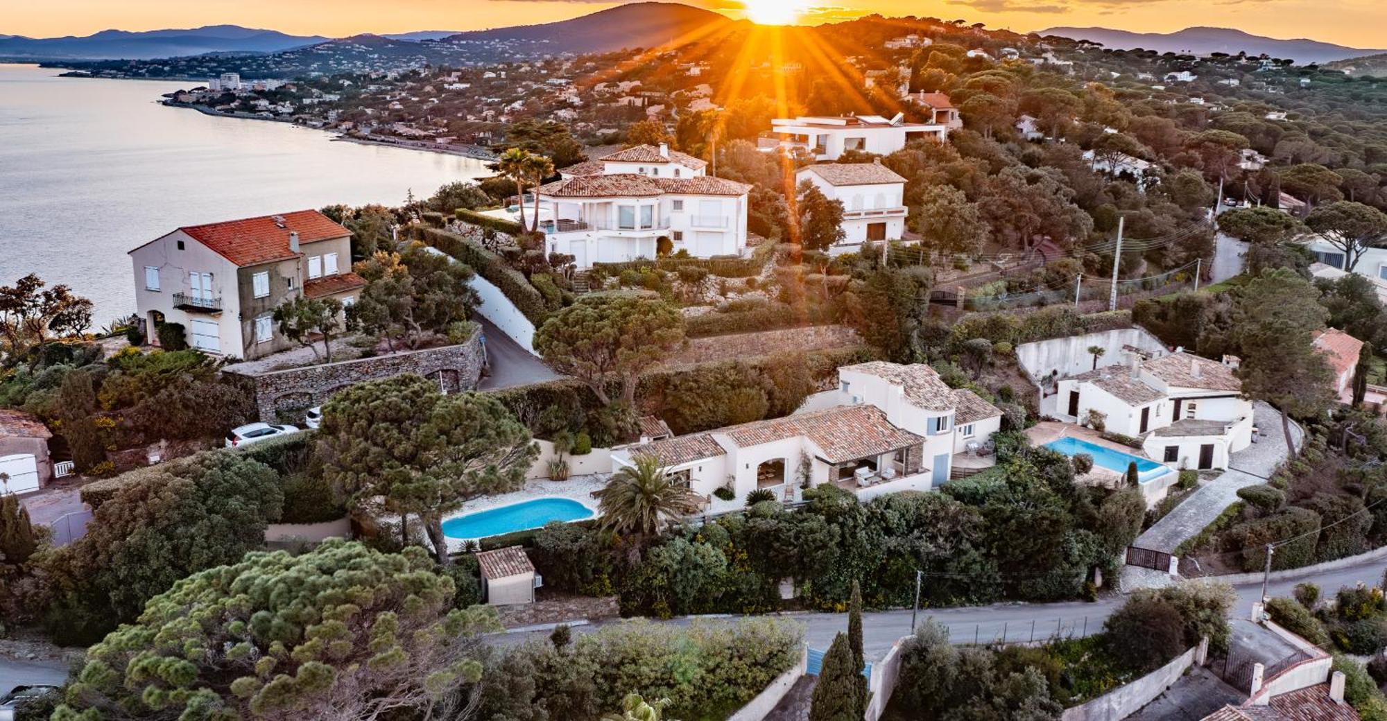 Superbe Villa, Incroyable Vue Mer, Piscine Chauffee, Climatisee Sainte-Maxime Buitenkant foto